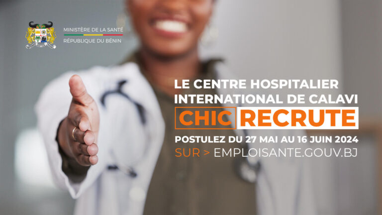 Bénin: le Centre hospitalier international de Calavi recrute à plusieurs postes